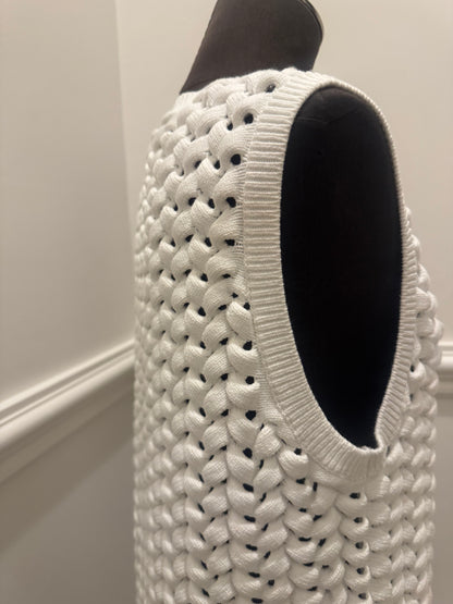 Cos Open Knit White Vest - Size S (Like New)