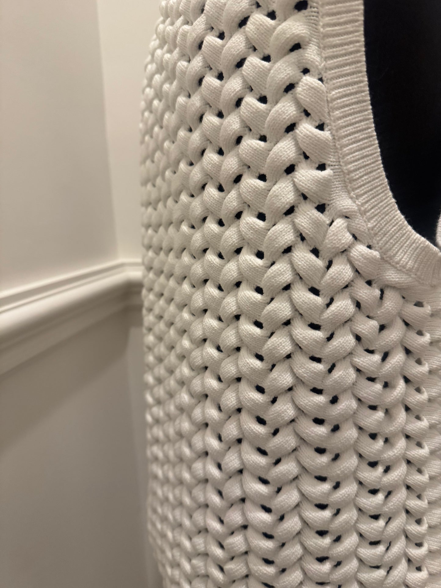 Cos Open Knit White Vest - Size S (Like New)
