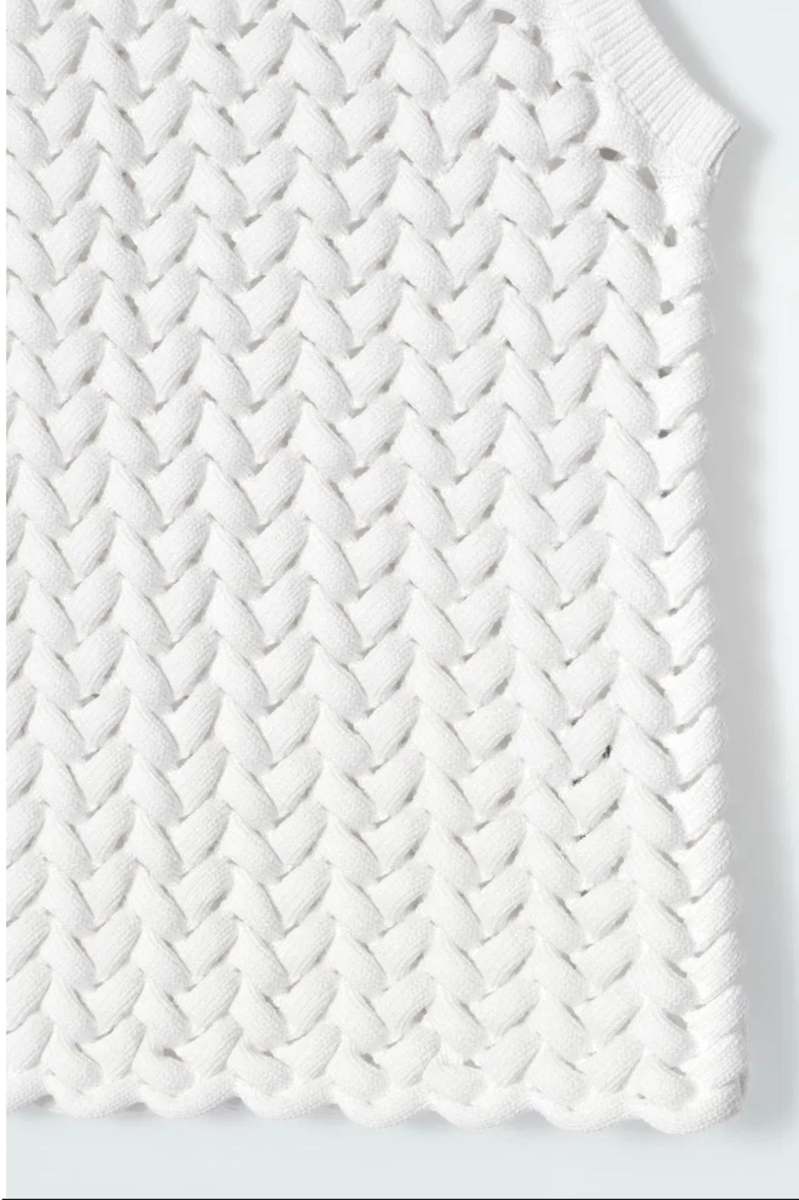 Cos Open Knit White Vest - Size S (Like New)