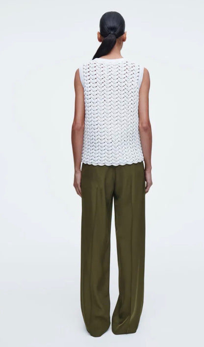 Cos Open Knit White Vest - Size S (Like New)