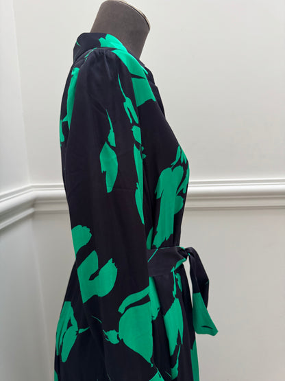 COS Belted Green Midi Dress with Pockets - Size 34 | Size S