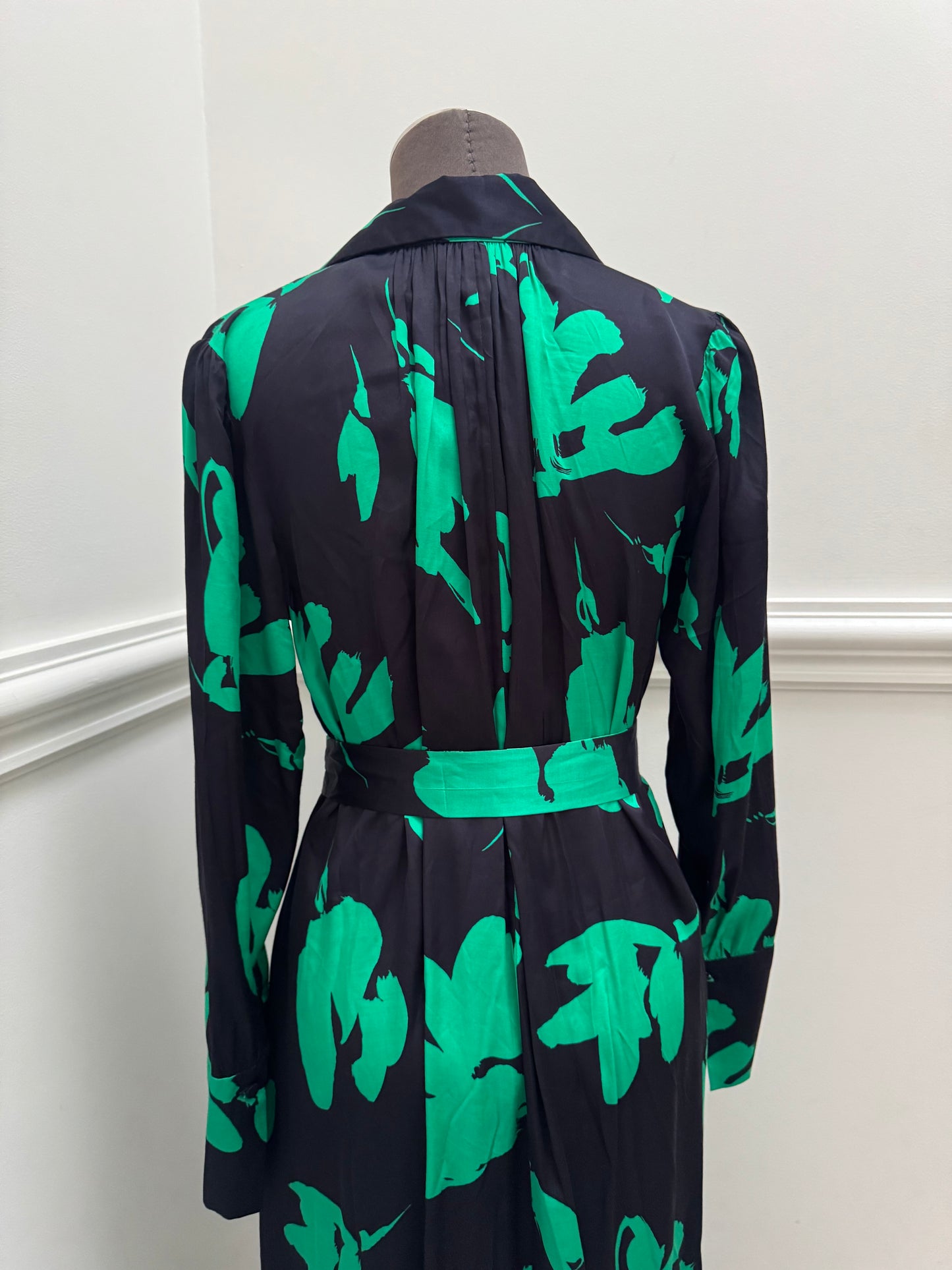 COS Belted Green Midi Dress with Pockets - Size 34 | Size S