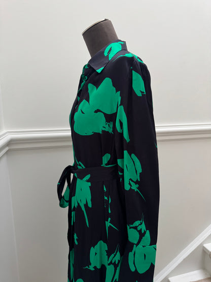 COS Belted Green Midi Dress with Pockets - Size 34 | Size S