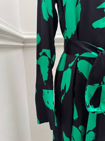 COS Belted Green Midi Dress with Pockets - Size 34 | Size S
