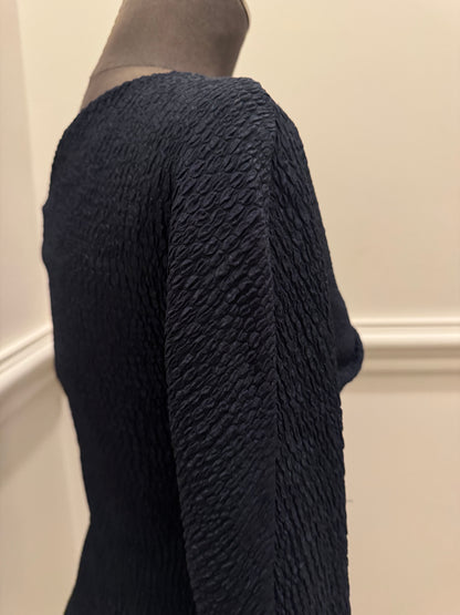 Scanlan Theodore Navy Textured Top - Size 6