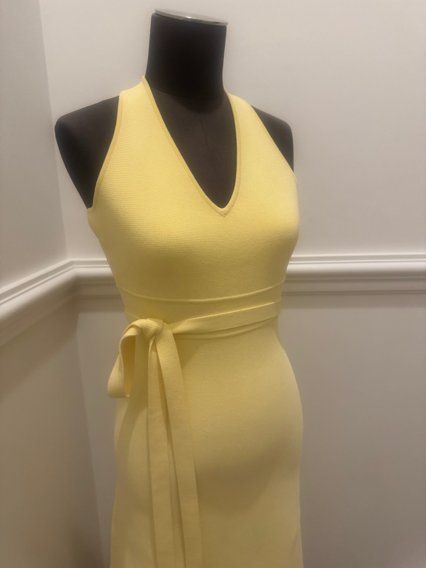 Scanlan Theodore Crepe Knit Halter Dress - Size S