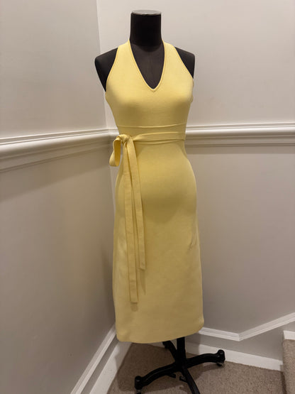 Scanlan Theodore Crepe Knit Halter Dress - Size S