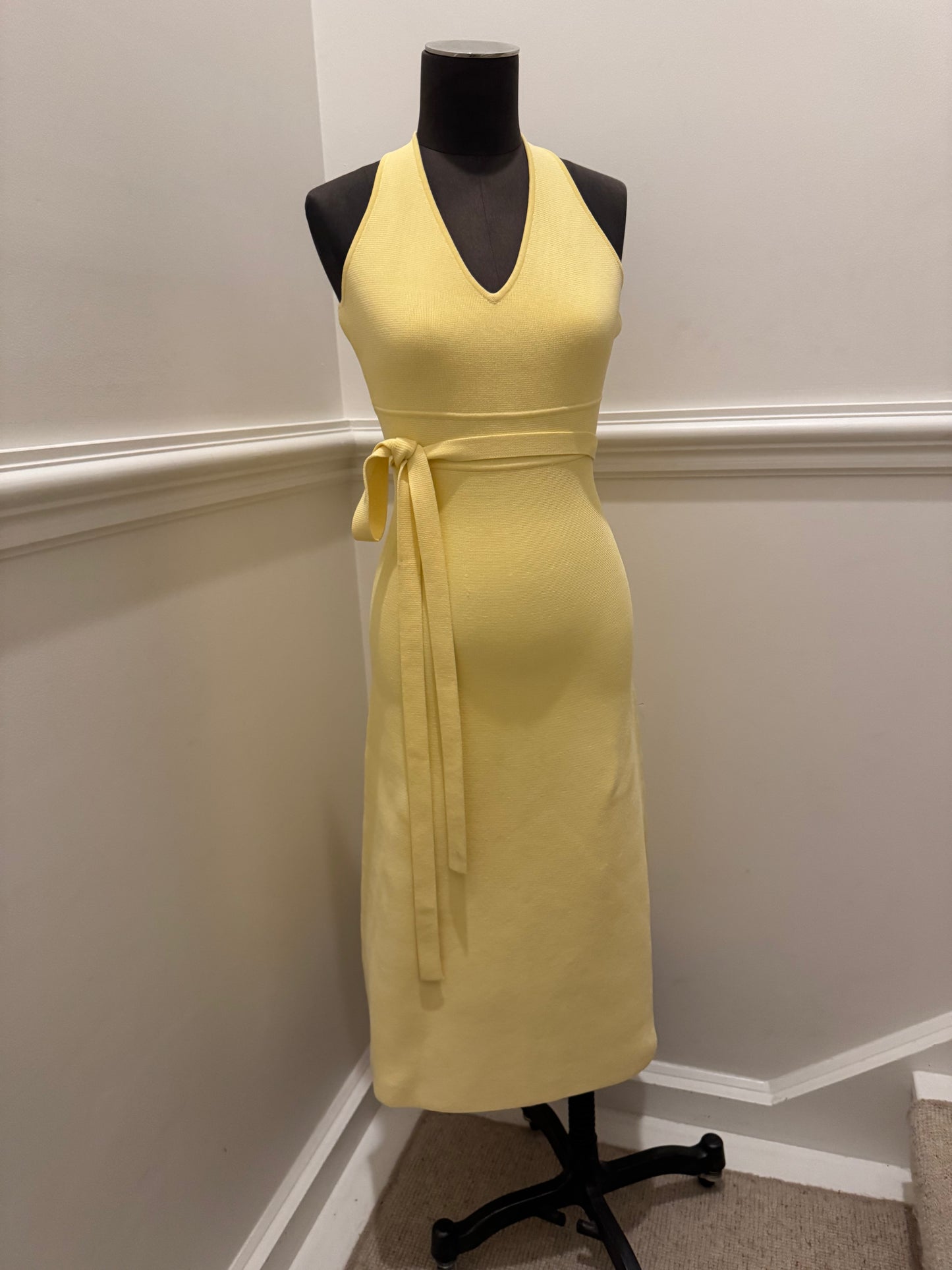 Scanlan Theodore Crepe Knit Halter Dress - Size S