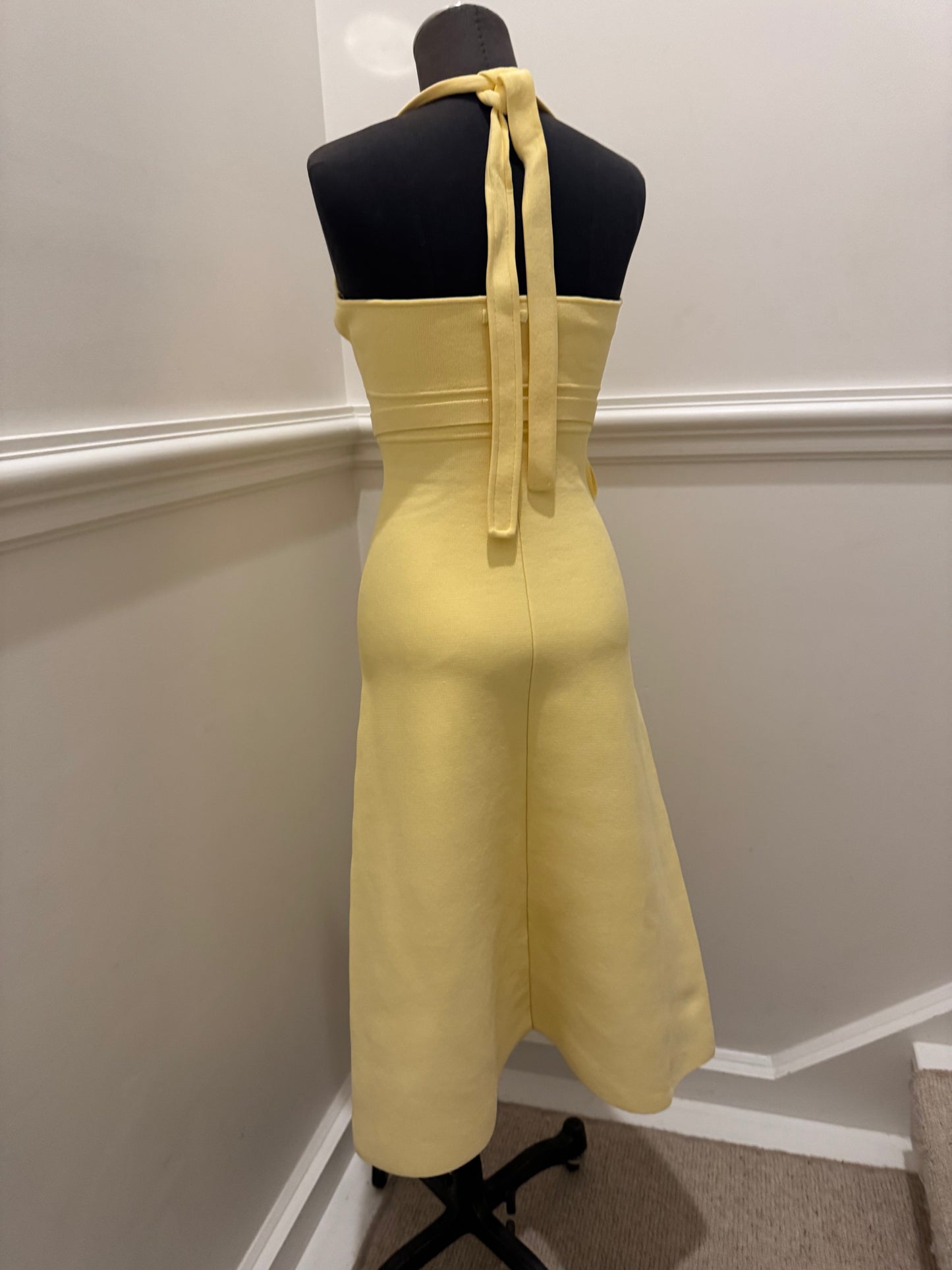 Scanlan Theodore Crepe Knit Halter Dress - Size S