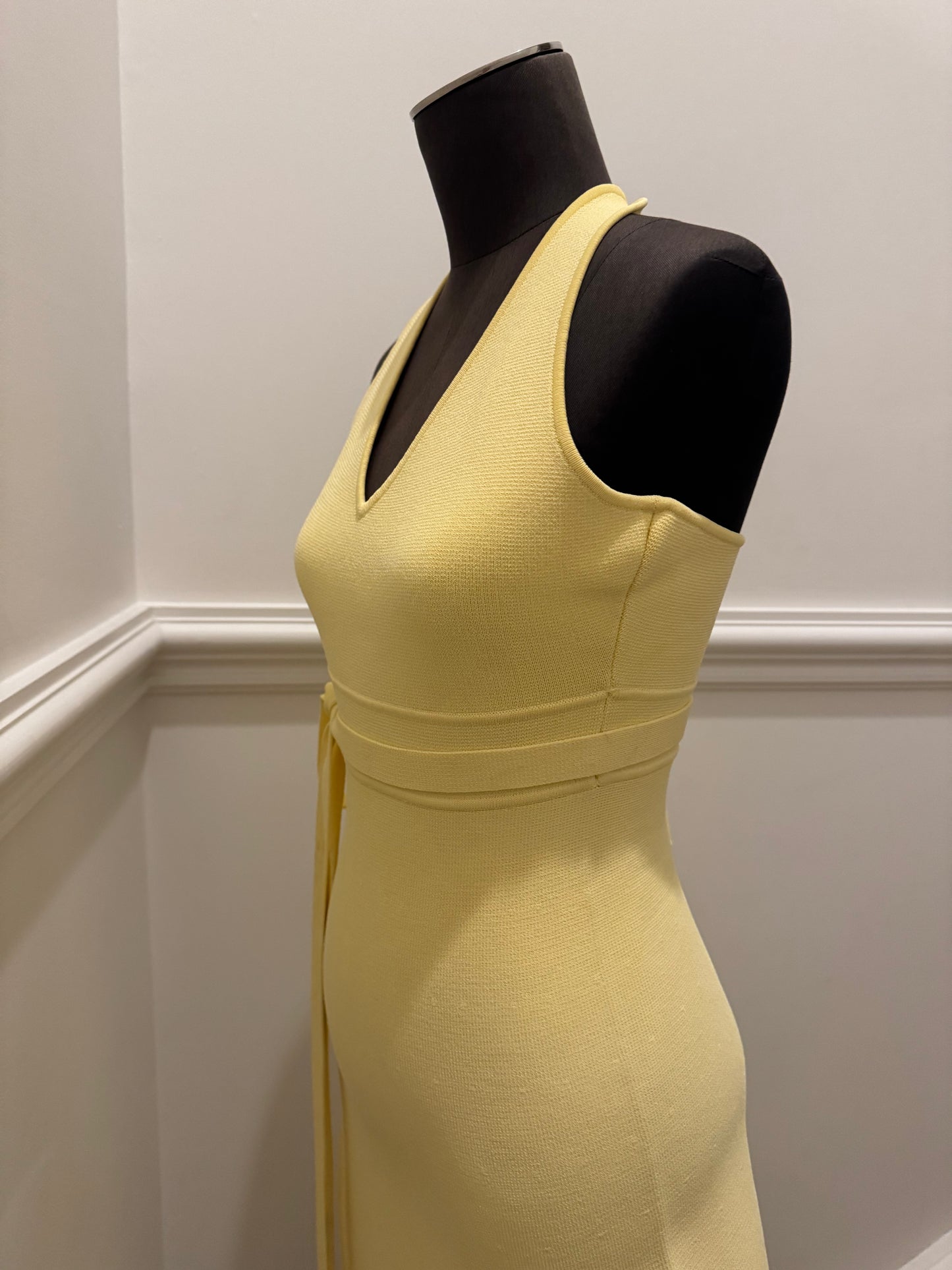 Scanlan Theodore Crepe Knit Halter Dress - Size S