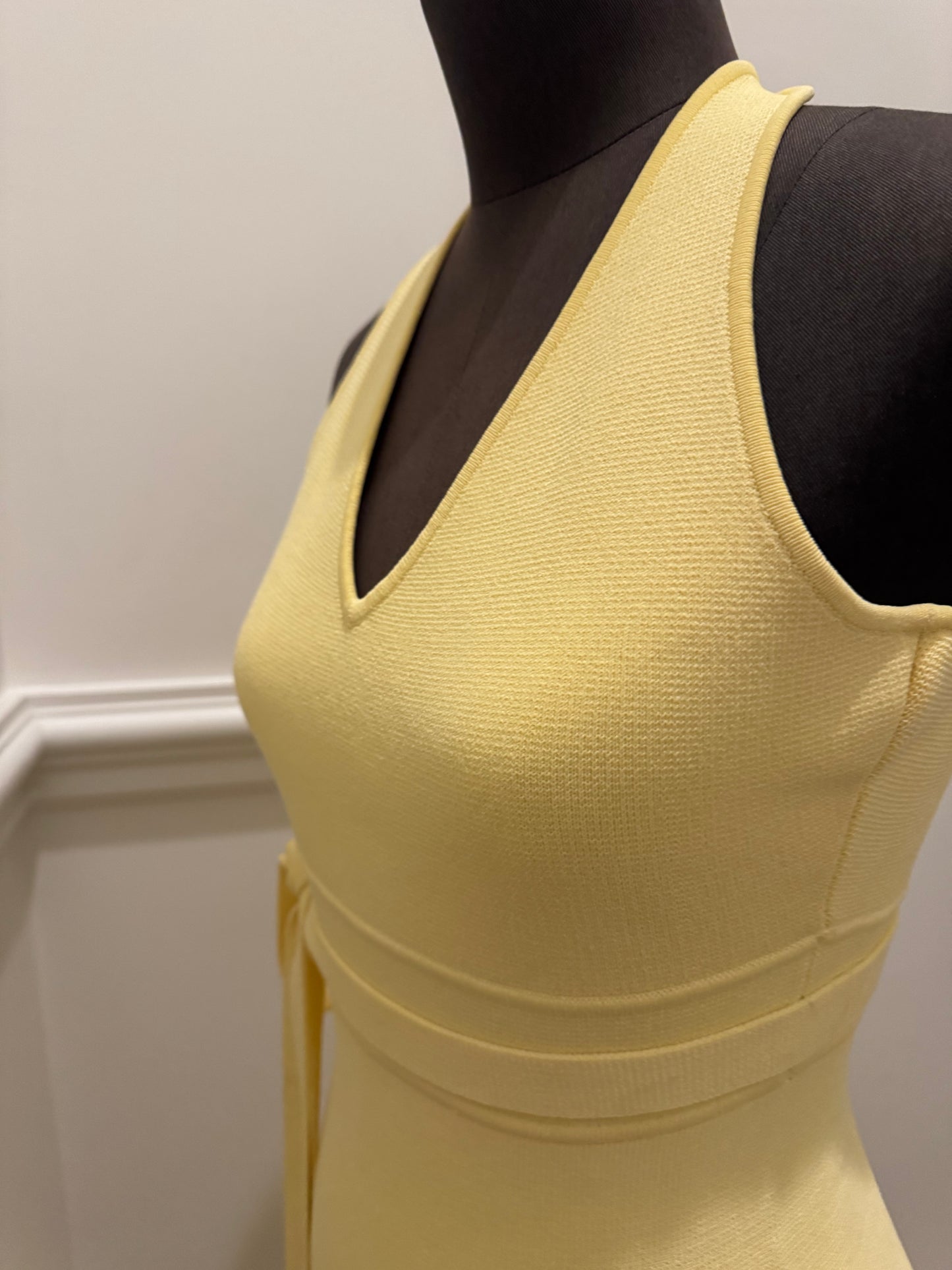 Scanlan Theodore Crepe Knit Halter Dress - Size S