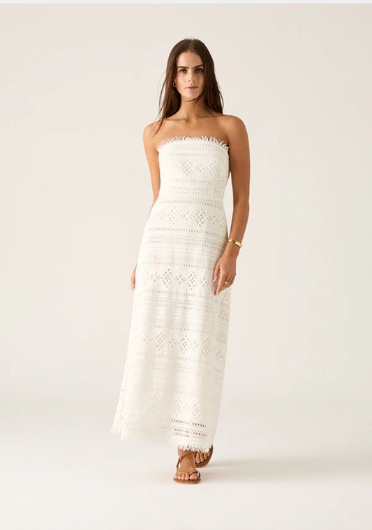 Mos the Label Daniela Textured Midi Dress - Size 8 (Brand New with Tags)