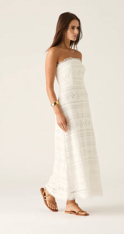 Mos the Label Daniela Textured Midi Dress - Size 8 (Brand New with Tags)