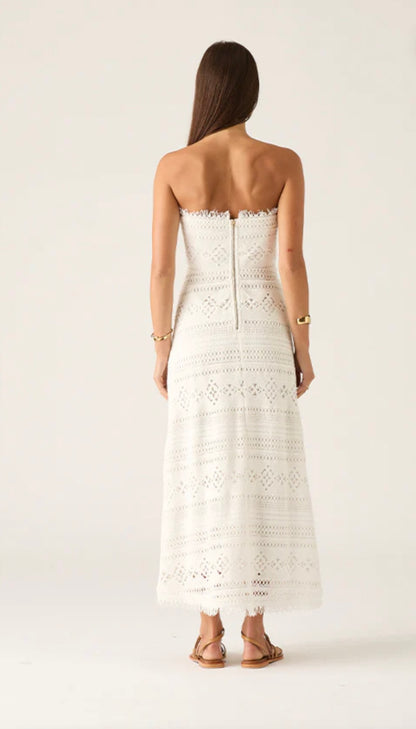 Mos the Label Daniela Textured Midi Dress - Size 8 (Brand New with Tags)
