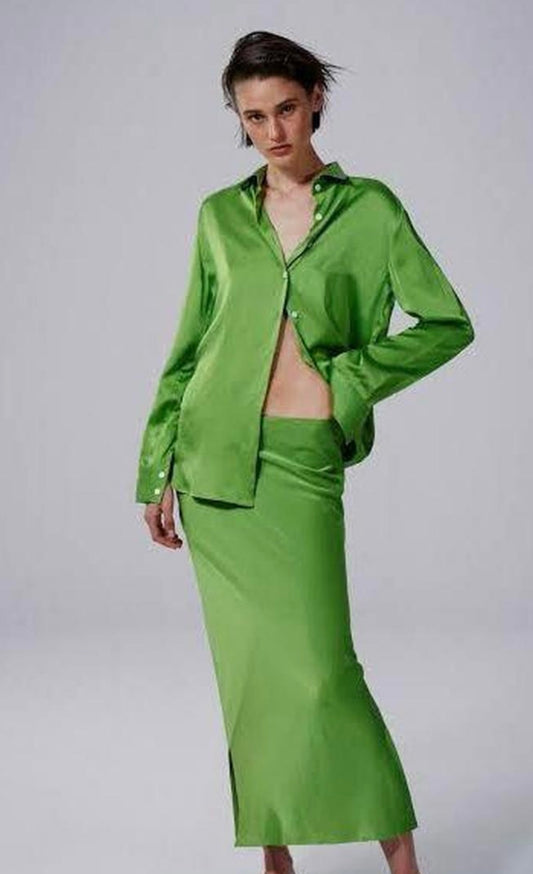 Christopher Esber Apple Bias Silk Shirt - Size 8