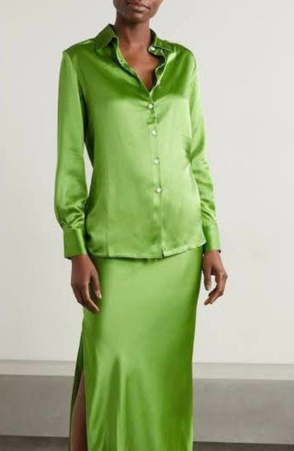 Christopher Esber Apple Bias Silk Shirt - Size 8