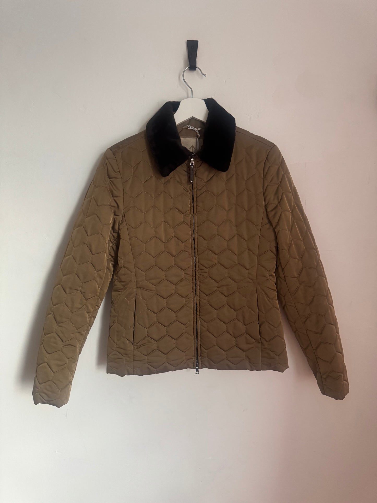 Authier Quilted Jacket with Fur Trim - 42