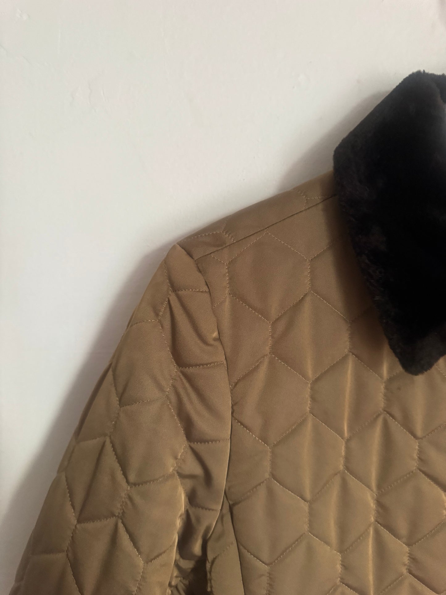Authier Quilted Jacket with Fur Trim - 42