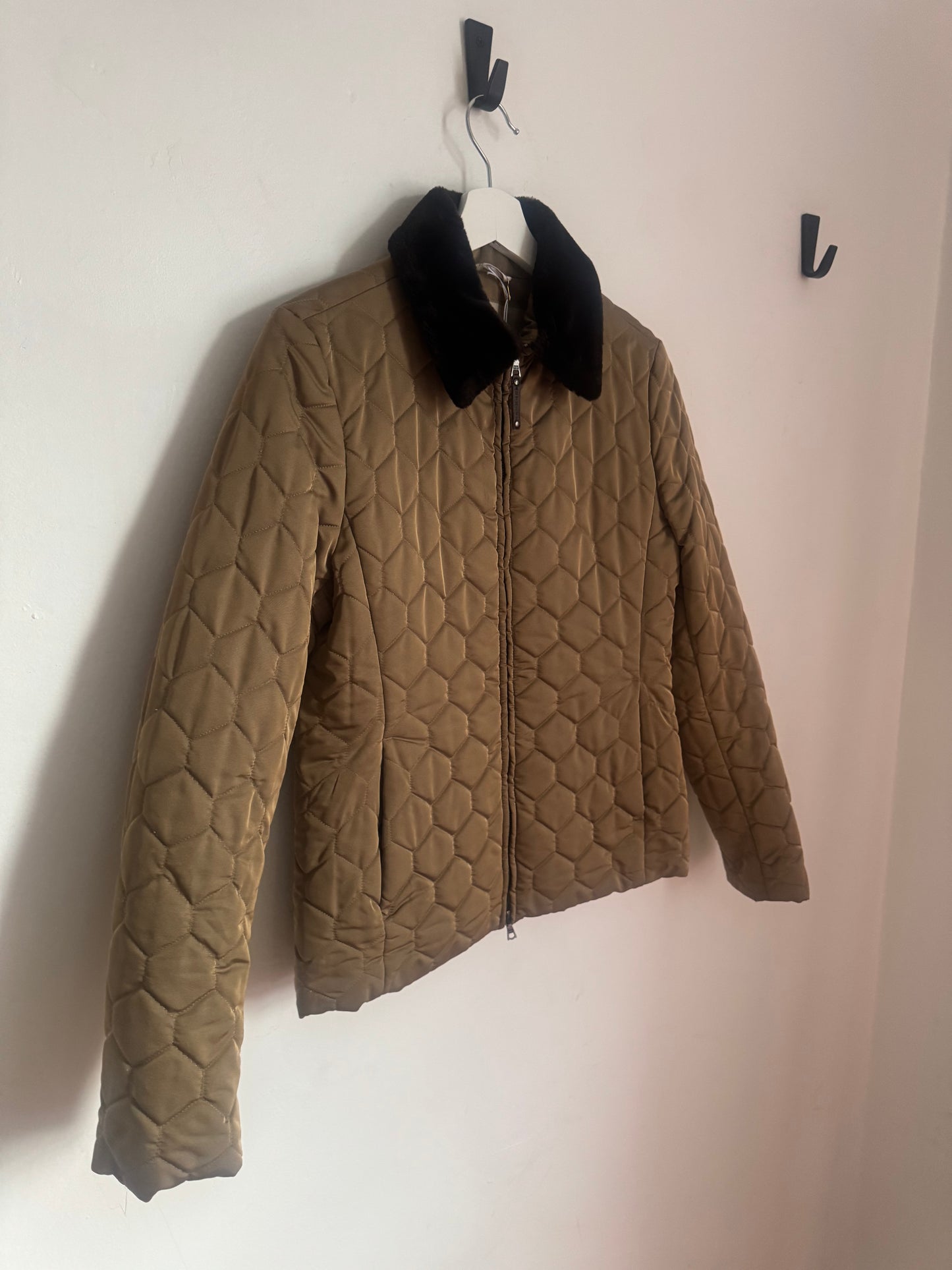 Authier Quilted Jacket with Fur Trim - 42