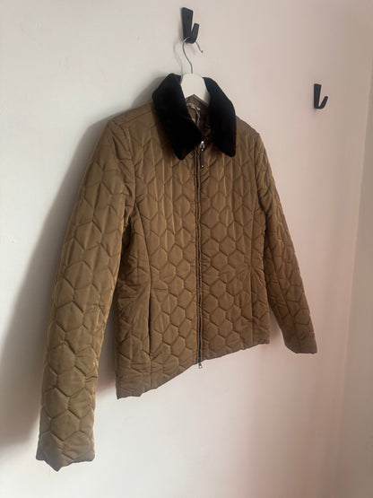Authier Quilted Jacket with Fur Trim - 42