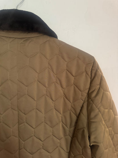 Authier Quilted Jacket with Fur Trim - 42