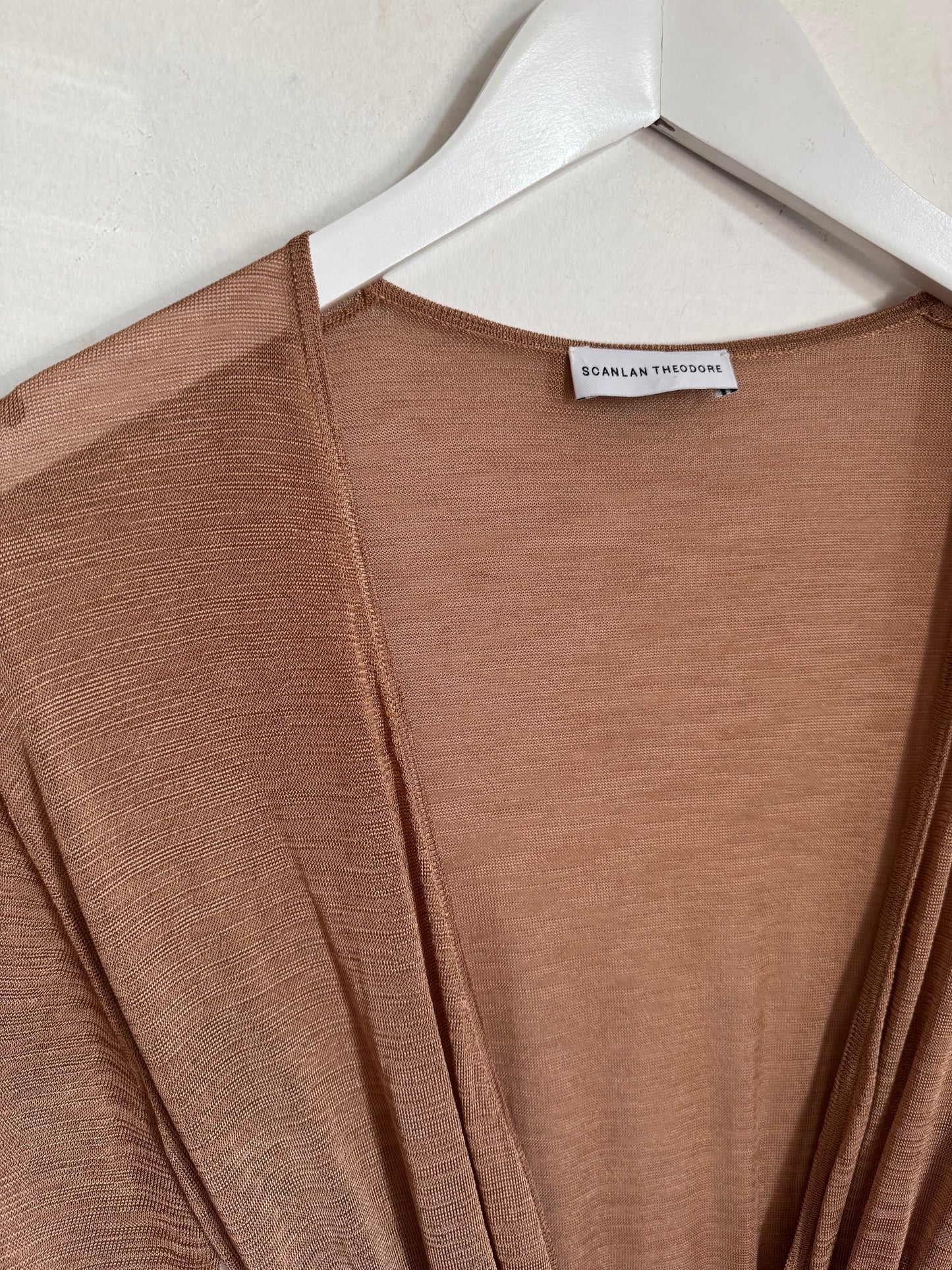 Scanlan Theodore Tan Wrap Dress - Size XS
