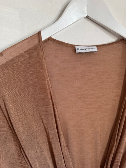 Scanlan Theodore Tan Wrap Dress - Size XS