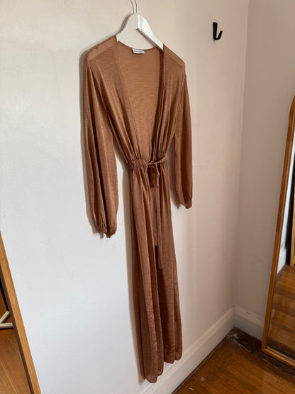 Scanlan Theodore Tan Wrap Dress - Size XS