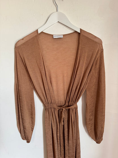 Scanlan Theodore Tan Wrap Dress - Size XS