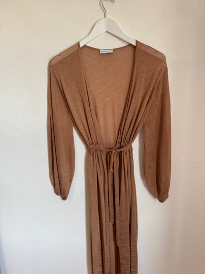 Scanlan Theodore Tan Wrap Dress - Size XS