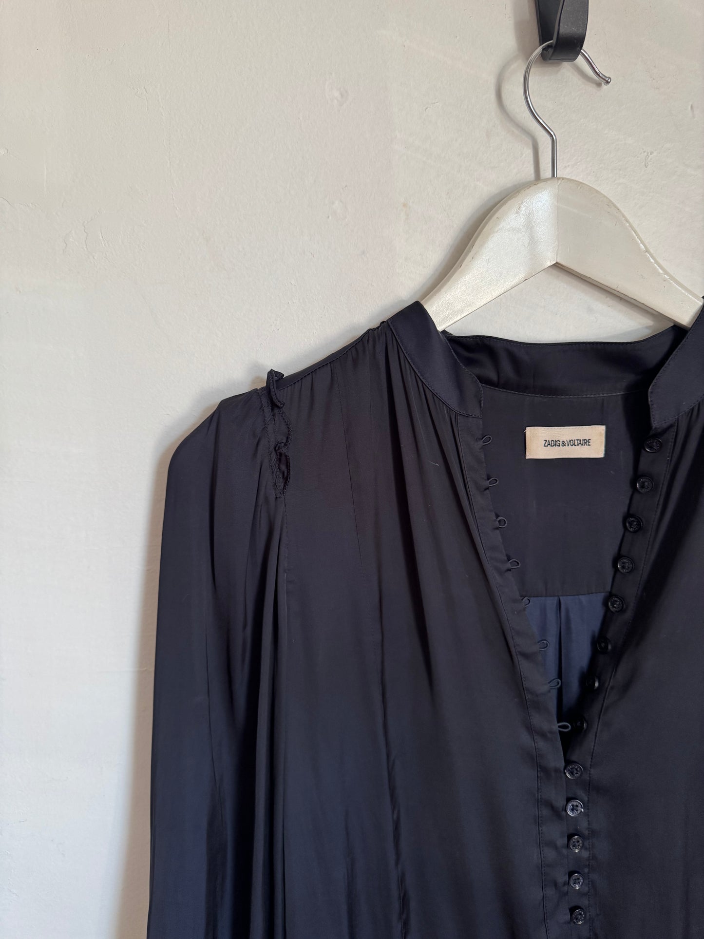 Zadig & Voltare Relinda Satin Navy Dress - S (Brand New with Tags)