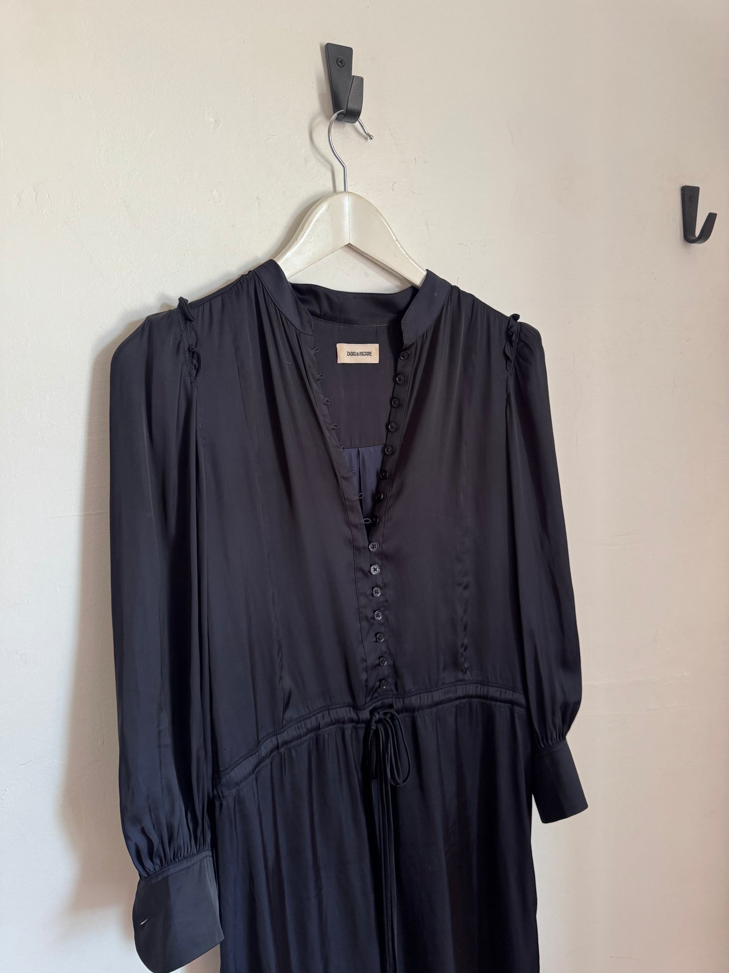 Zadig & Voltare Relinda Satin Navy Dress - S (Brand New with Tags)