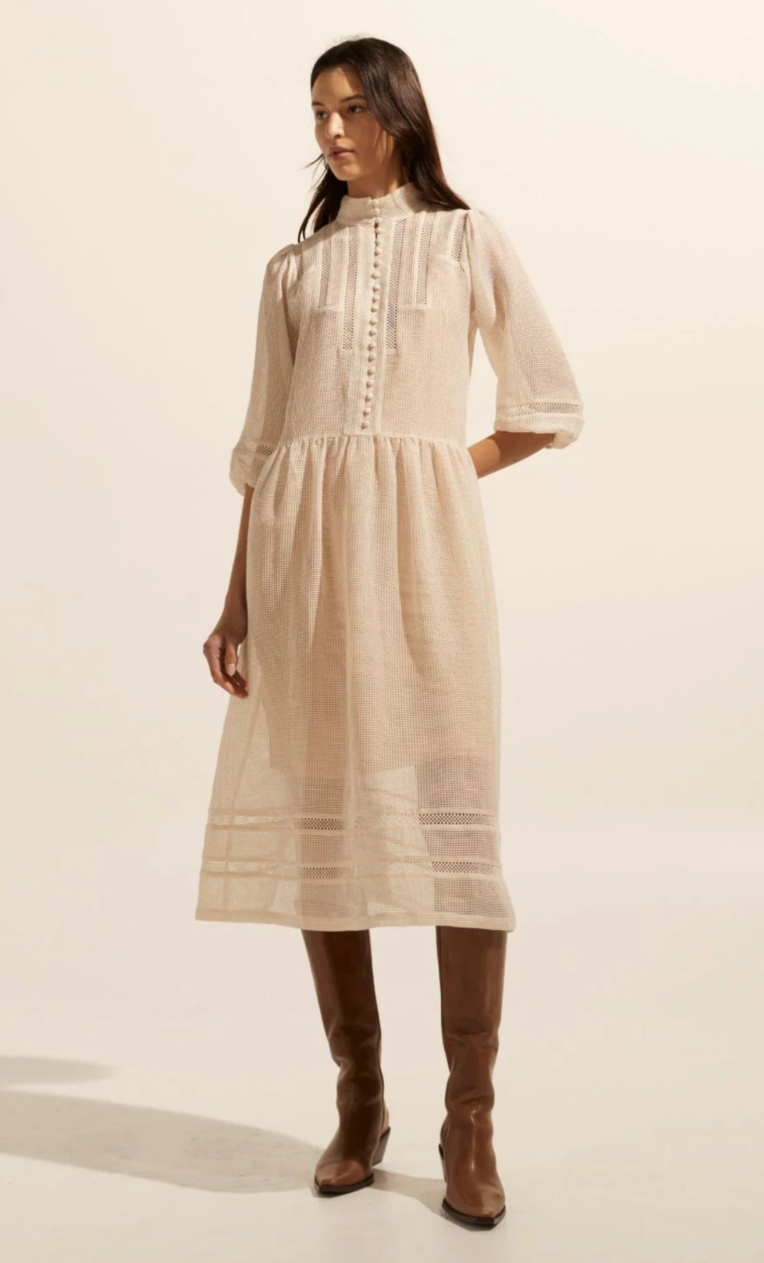 Zoe Kratzman Declare Ecru Dress - Size 2 (Brand New with Tags)