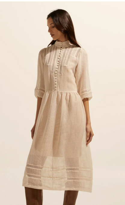 Zoe Kratzman Declare Ecru Dress - Size 2 (Brand New with Tags)