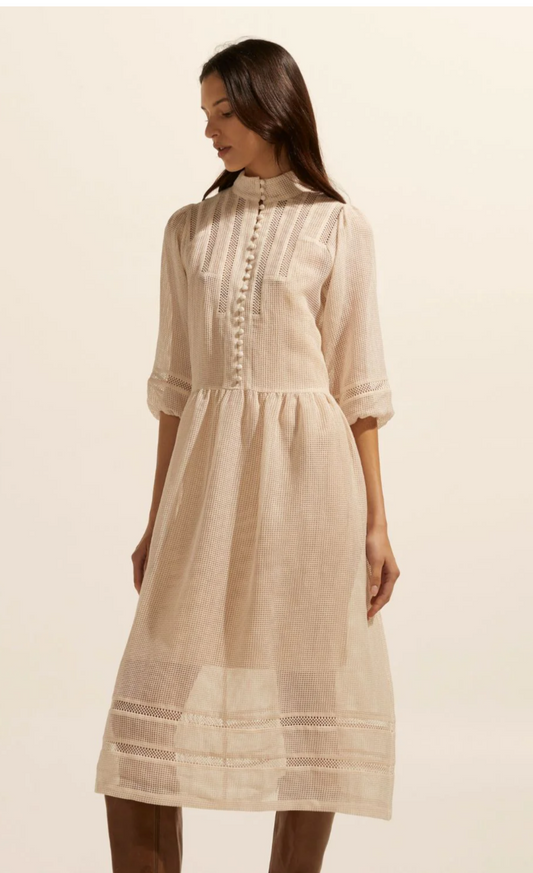 Zoe Kratzman Declare Ecru Dress - Size 2 (Brand New with Tags)