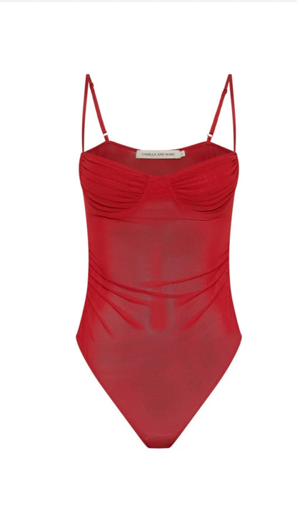 Camilla and Marc Majorelle Mesh Bodysuit - Size 8