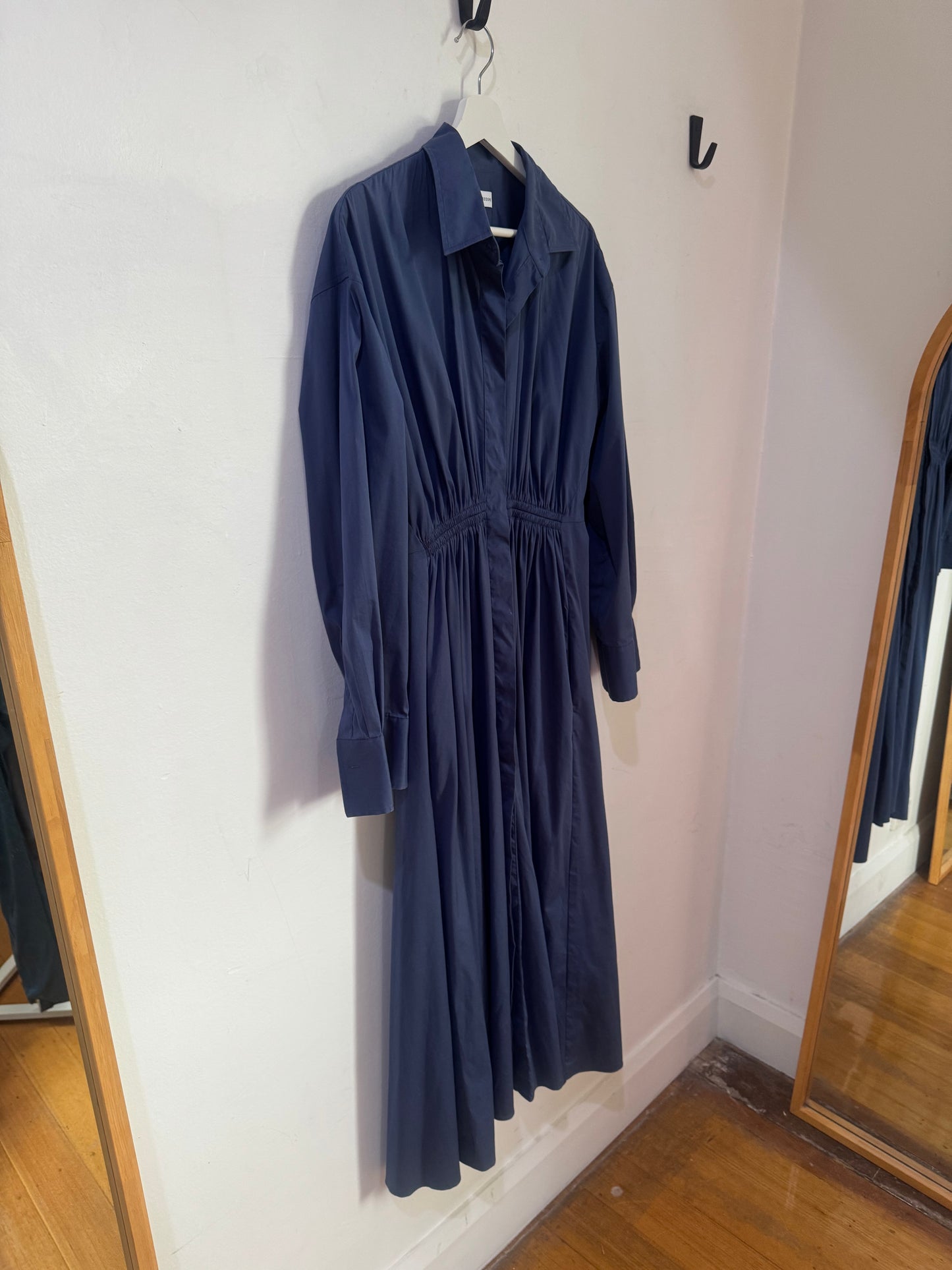 Scanlan Theodore Cotton Gathered Midi Dress - Size 12