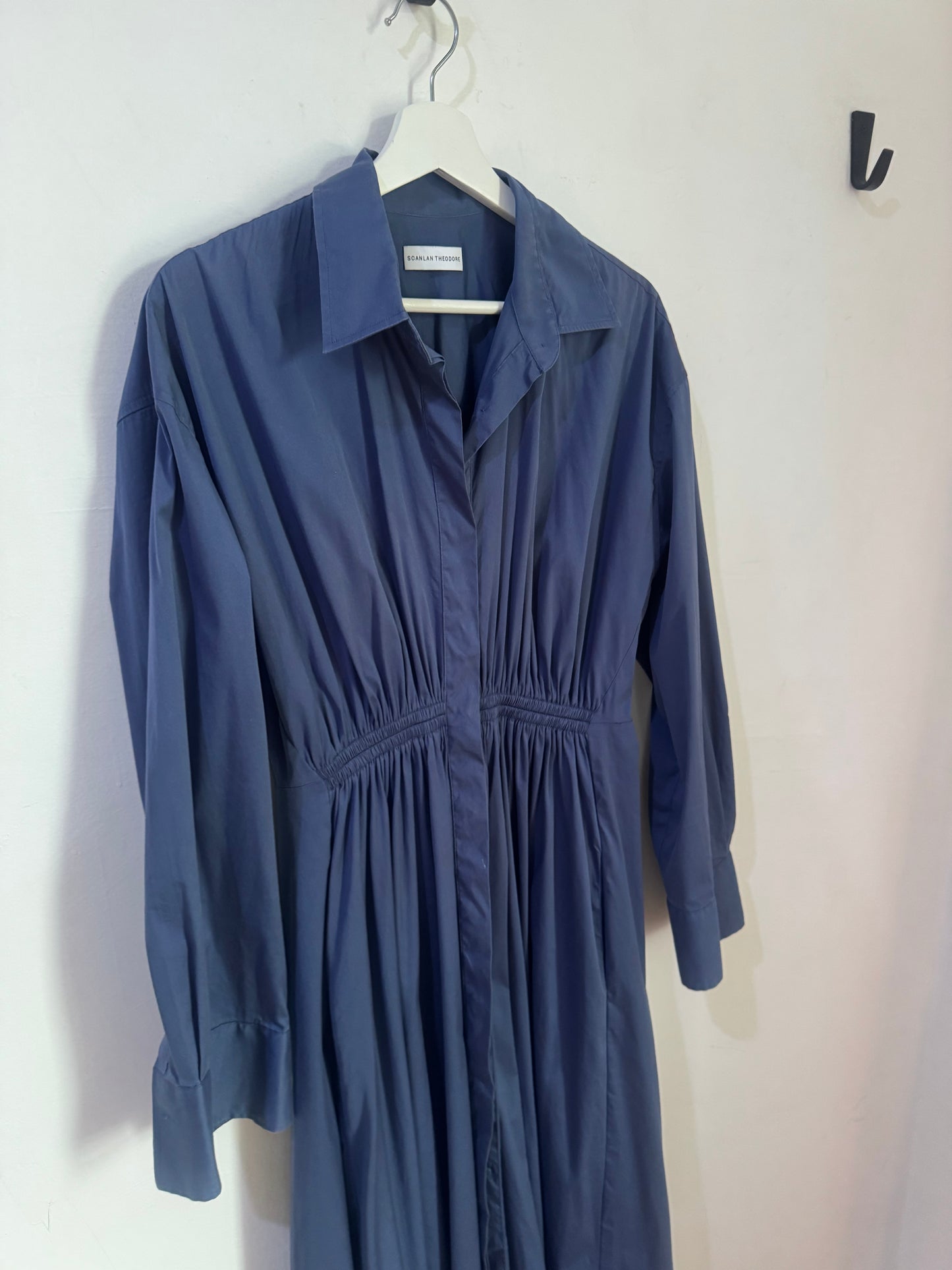 Scanlan Theodore Cotton Gathered Midi Dress - Size 12