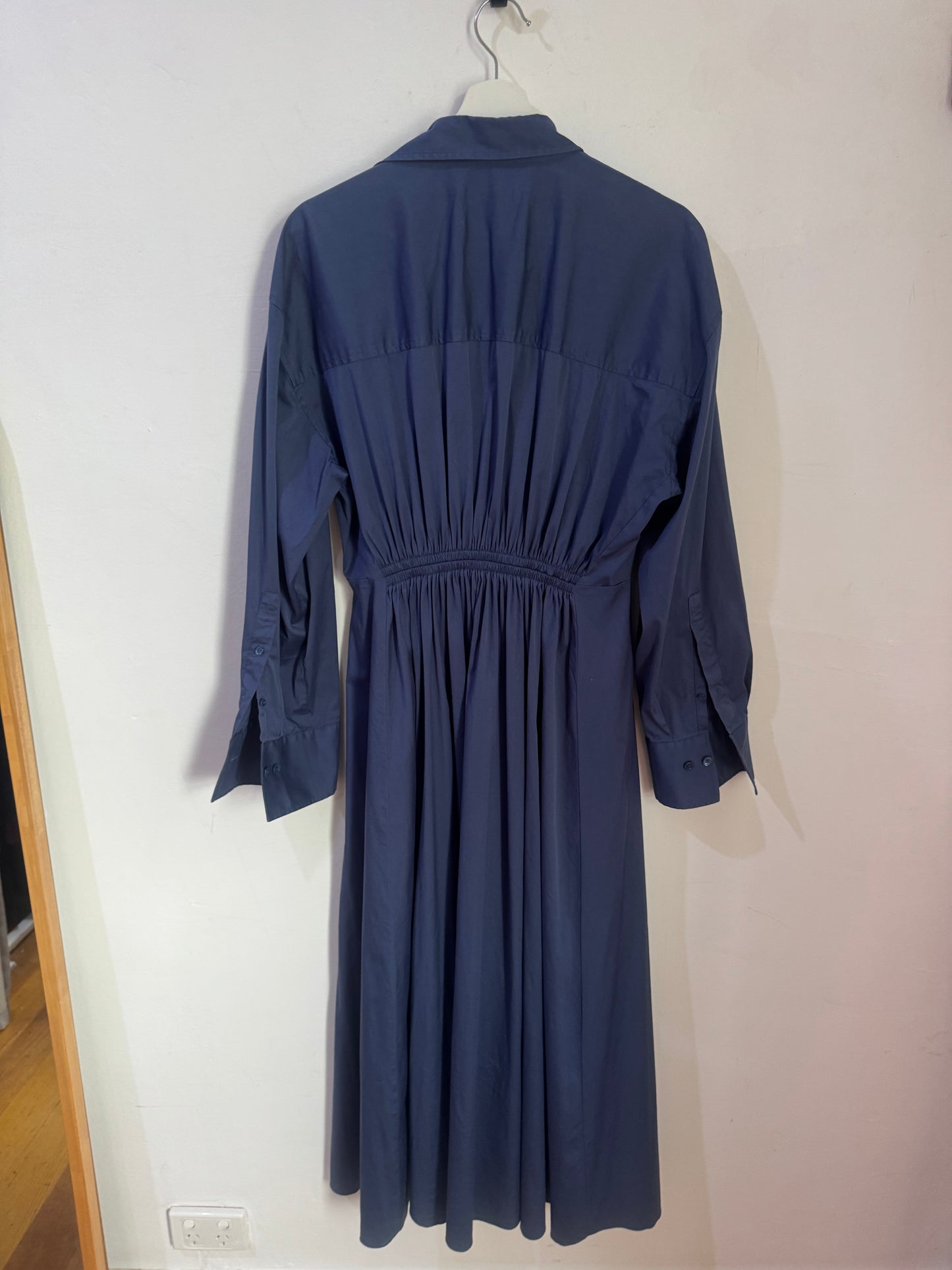 Scanlan Theodore Cotton Gathered Midi Dress - Size 12