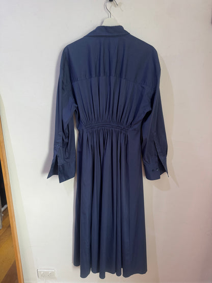 Scanlan Theodore Cotton Gathered Midi Dress - Size 12