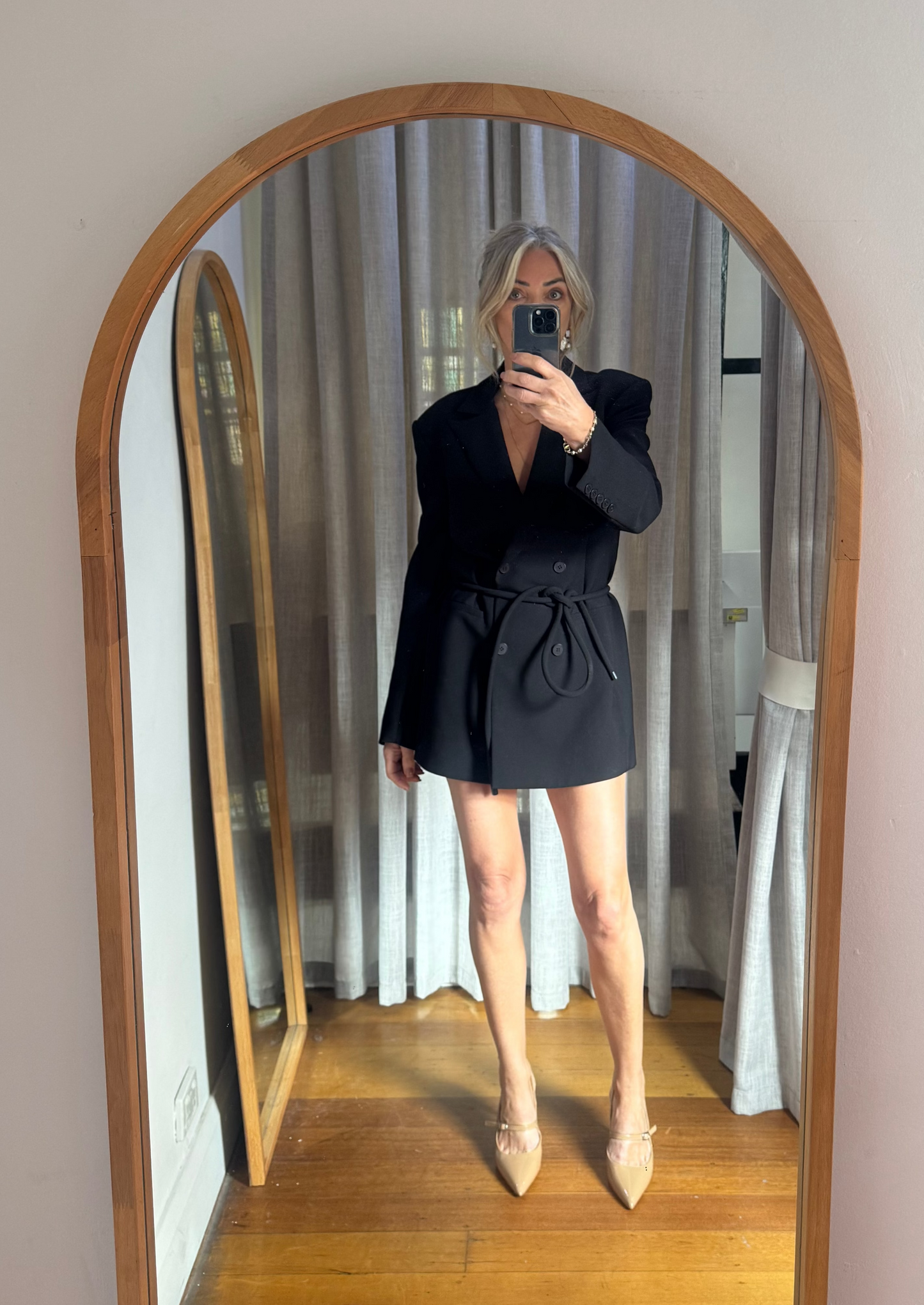 Shona Joy Irena Blazer Dress with Belt - Size 10