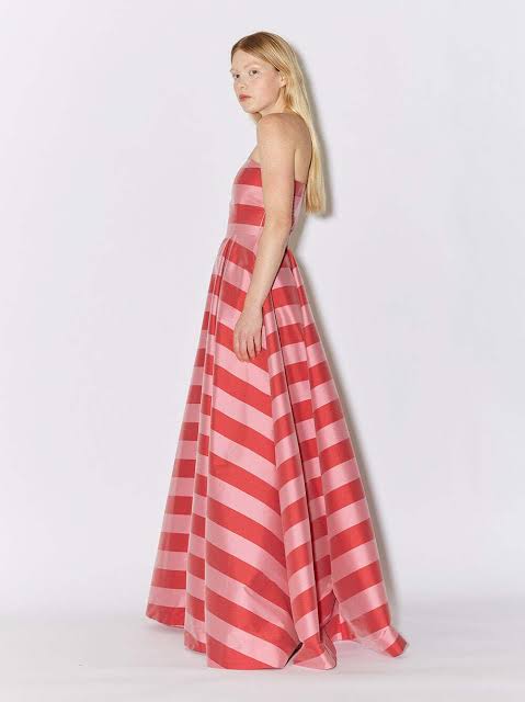 Bernadette Isa Striped Strapless Gown - Size 38