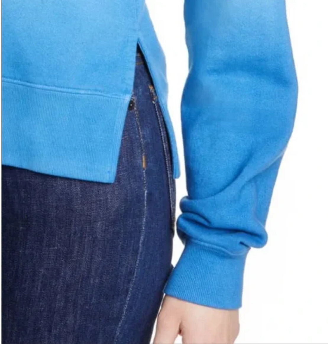 Proenza Schouler PSWL Ombre Shrunken Jersey Cotton Sweatshirt - Size M