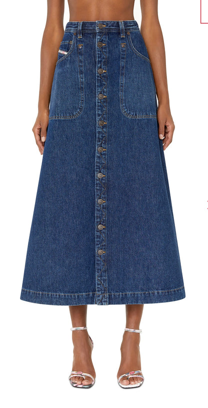 Diesel De-Albus-L A-Line Long Skirt - Size 29