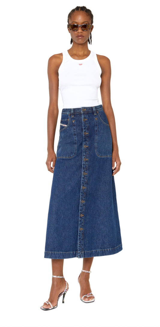 Diesel De-Albus-L A-Line Long Skirt - Size 29