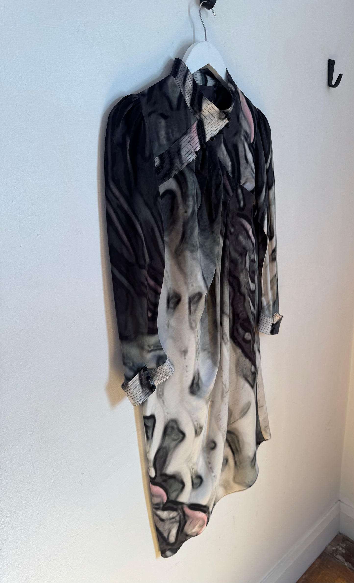 Scanlan Theodore Multi Print Silk Dress with Tie Belt - Size S/M