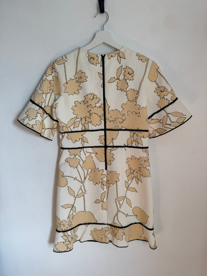 Scanlan Theodore Cotton & Linen Floral Shift Dress - Size 8