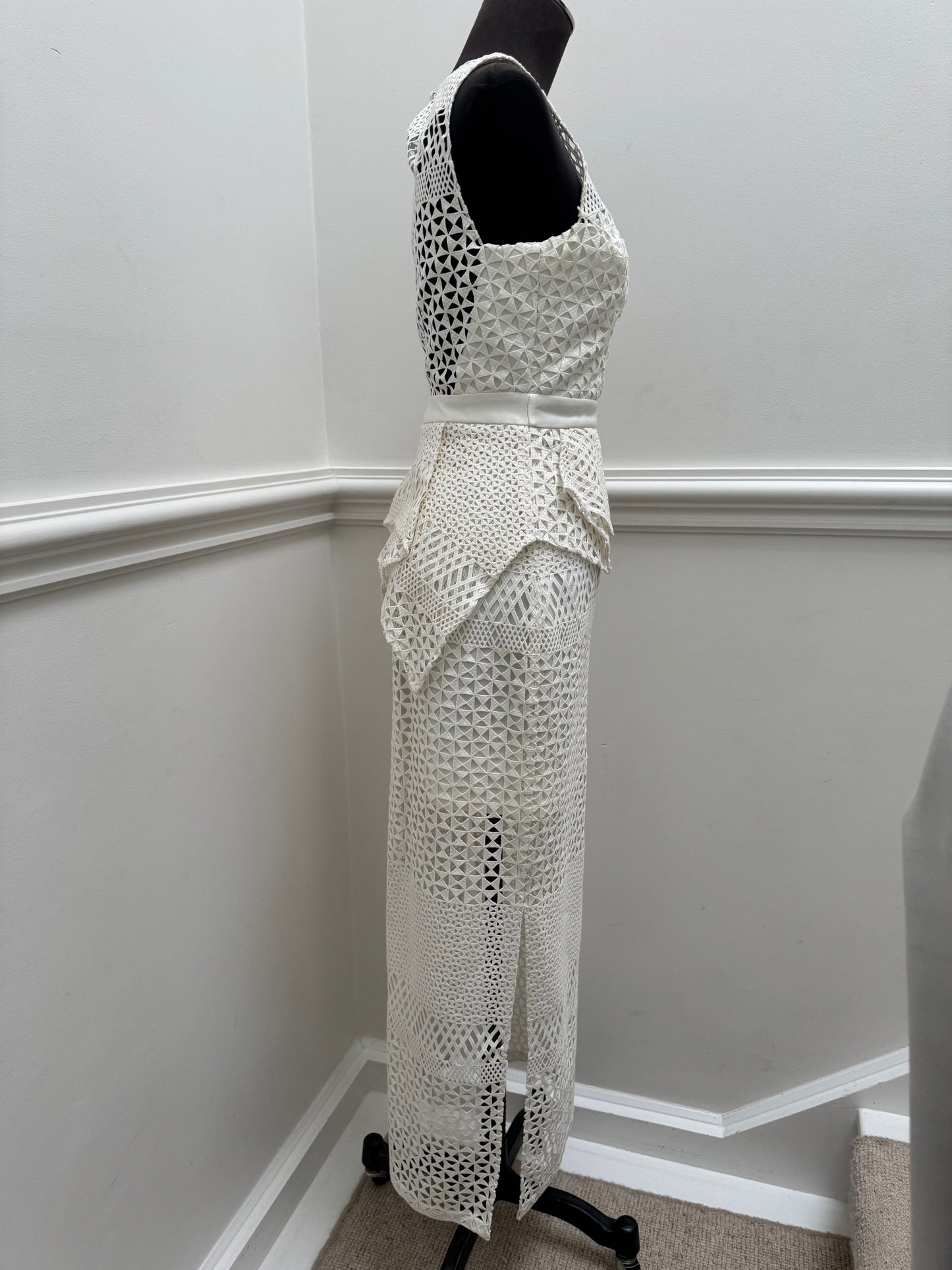 Thurley Cotton Lace Midi Dress - Size 8