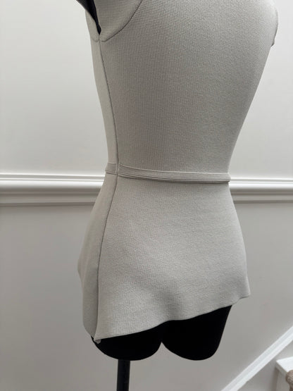 Scanlan Theodore Crepe Knit Peplum Top - Size S