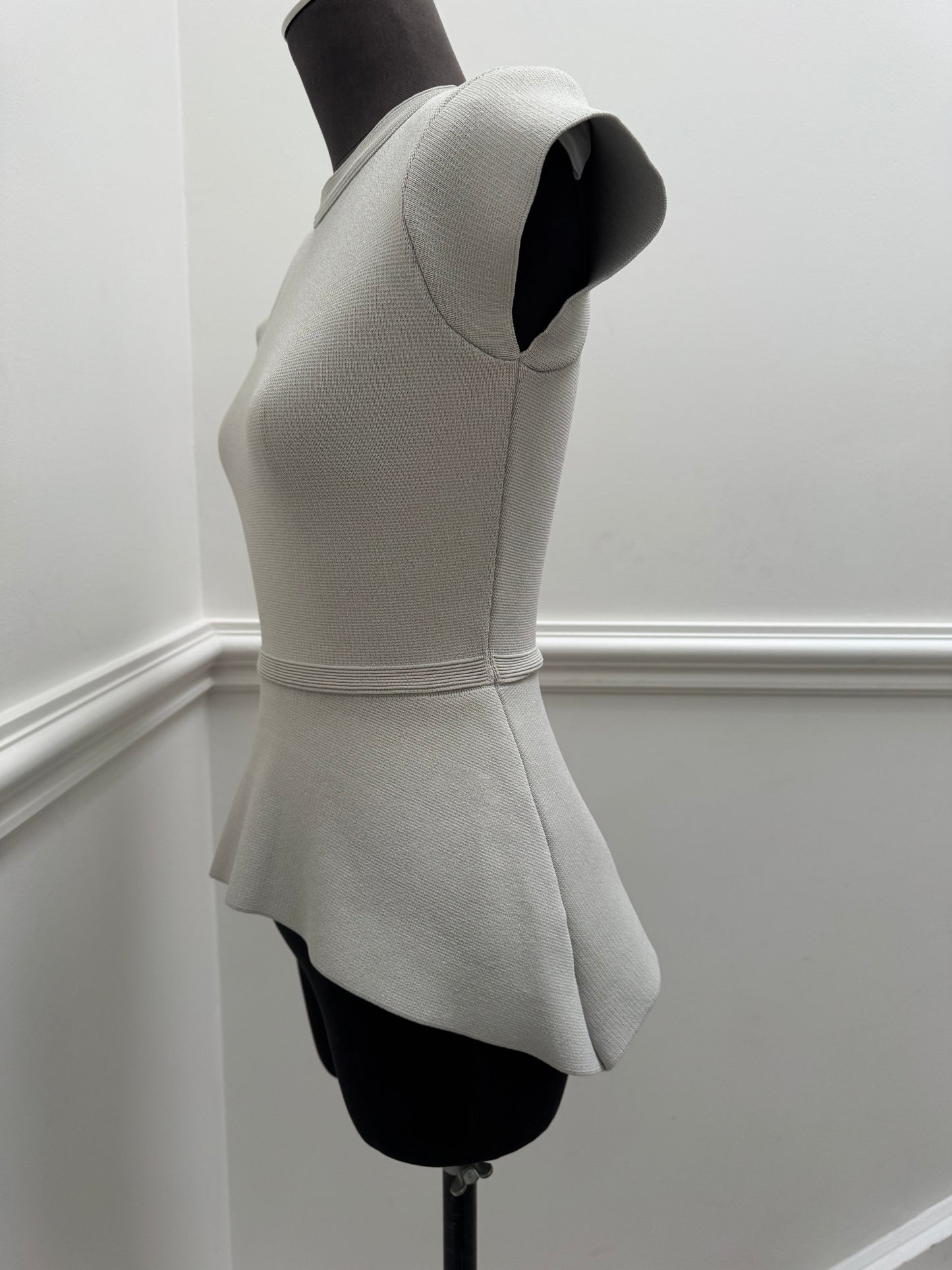 Scanlan Theodore Crepe Knit Peplum Top - Size S